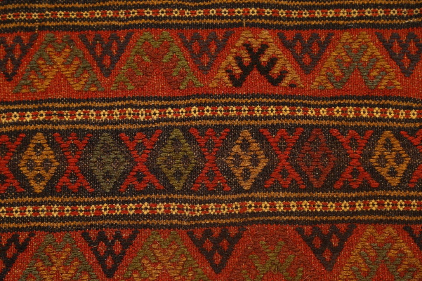 Tribal Geometric Kilim Shiraz Persian Area Rug 2x2