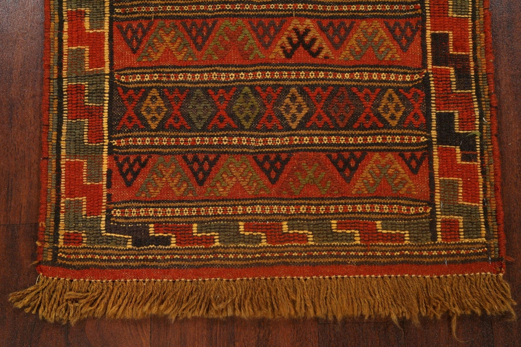 Tribal Geometric Kilim Shiraz Persian Area Rug 2x2