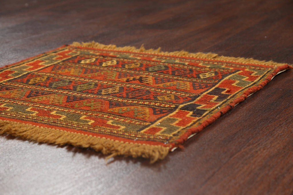 Tribal Geometric Kilim Shiraz Persian Area Rug 2x2