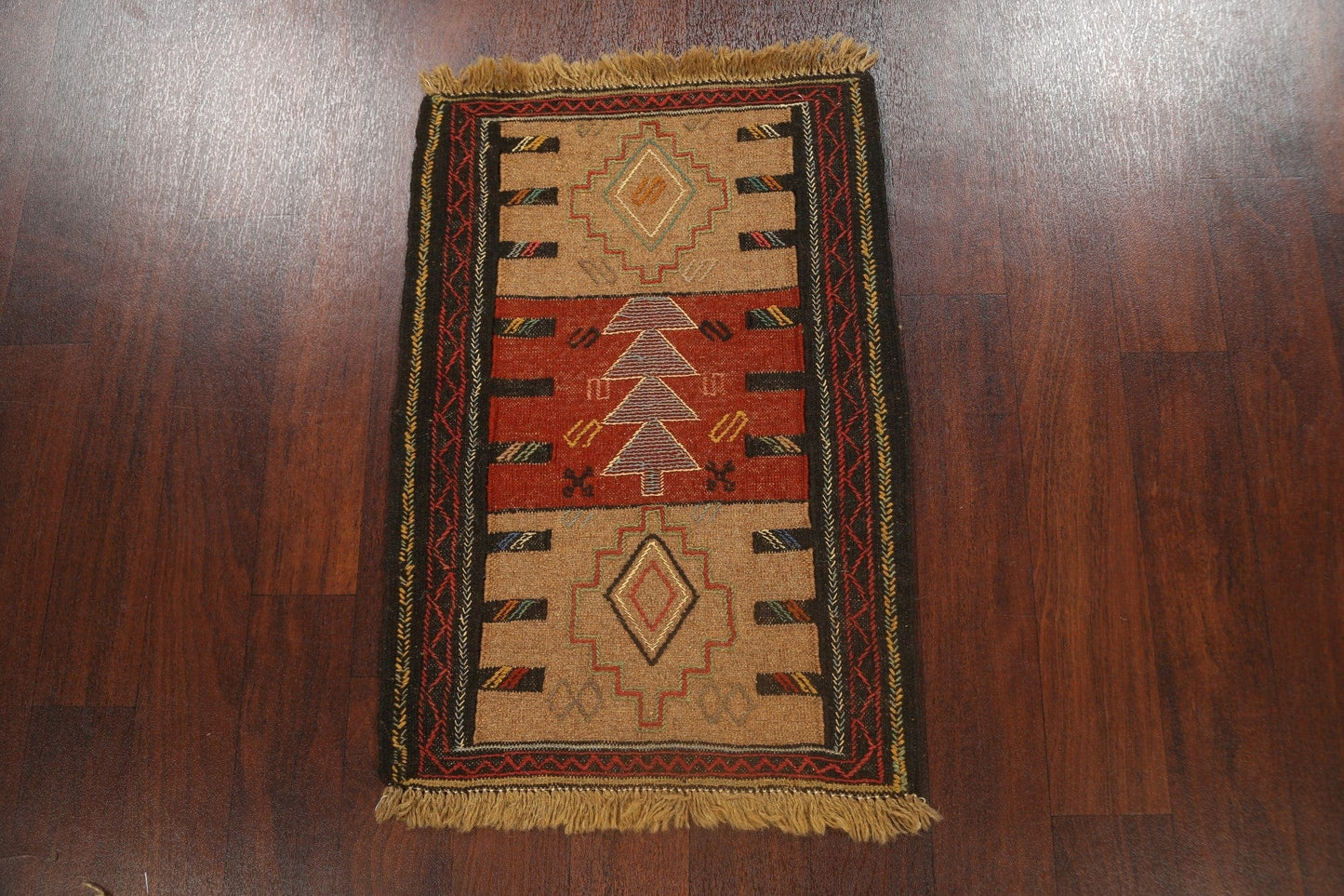 Tribal Geometric Kilim Shiraz Persian Area Rug 2x3