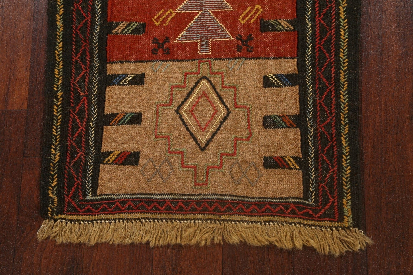 Tribal Geometric Kilim Shiraz Persian Area Rug 2x3