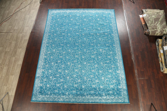 Vegetable Dye Floral Versace Oriental Area Rug 9x12