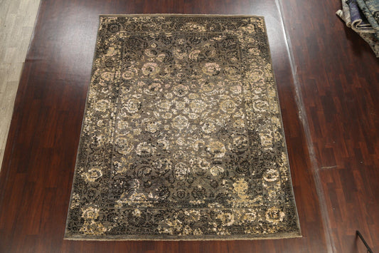 Vegetable Dye Floral Peshawar Chobi Oriental Area Rug 8x11