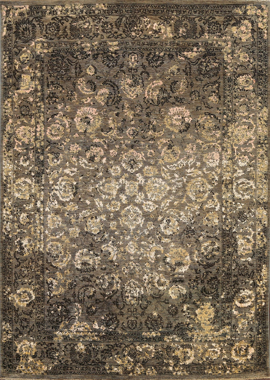 Vegetable Dye Floral Peshawar Chobi Oriental Area Rug 8x11