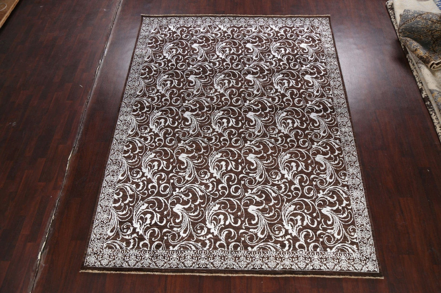 Vegetable Dye Floral Versace Oriental Area Rug 8x10