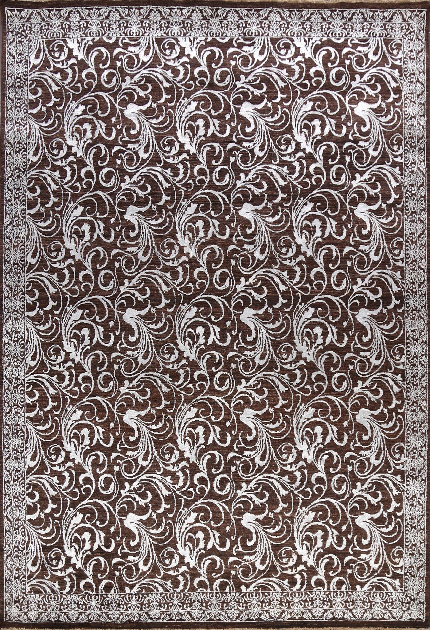 Vegetable Dye Floral Versace Oriental Area Rug 8x10