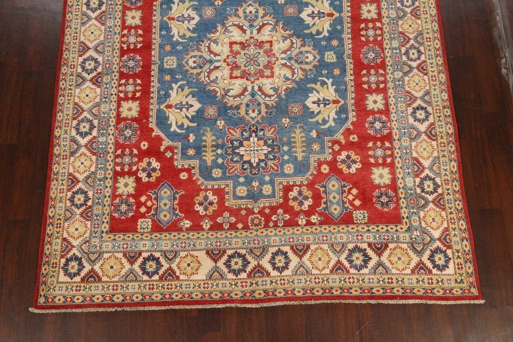 Vegetable Dye Geometric Kazak Oriental Area Rug 8x10