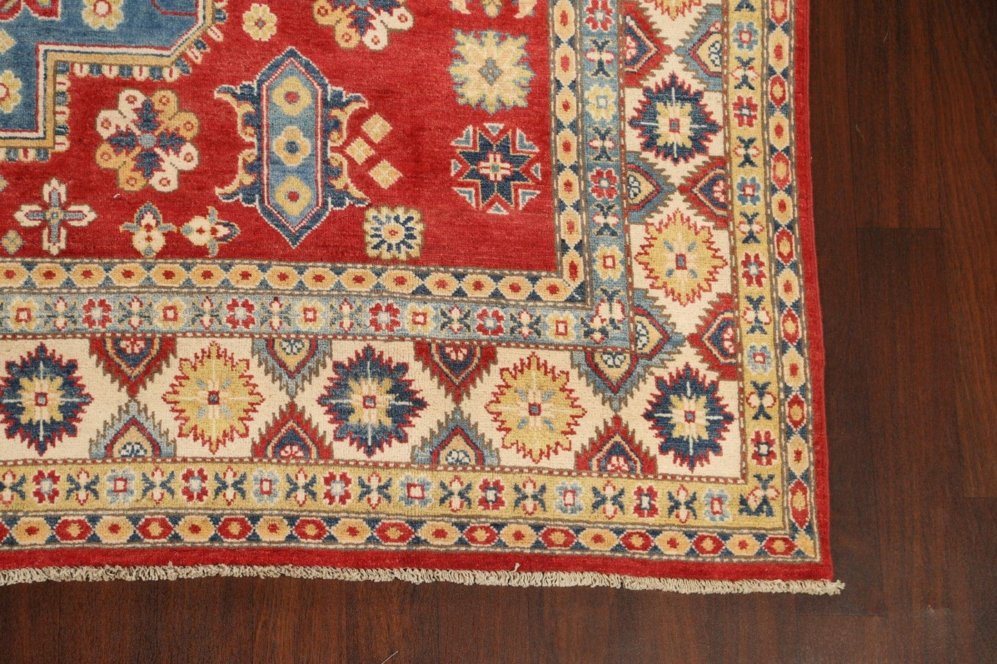 Vegetable Dye Geometric Kazak Oriental Area Rug 8x10