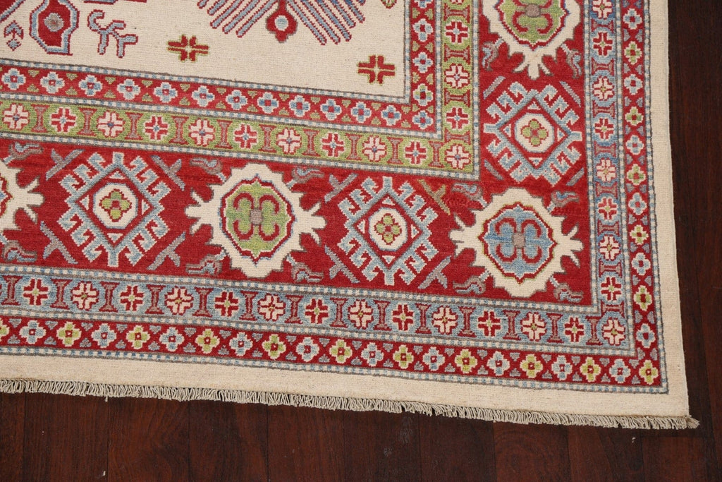 Vegetable Dye Geometric Kazak Oriental Area Rug 8x10