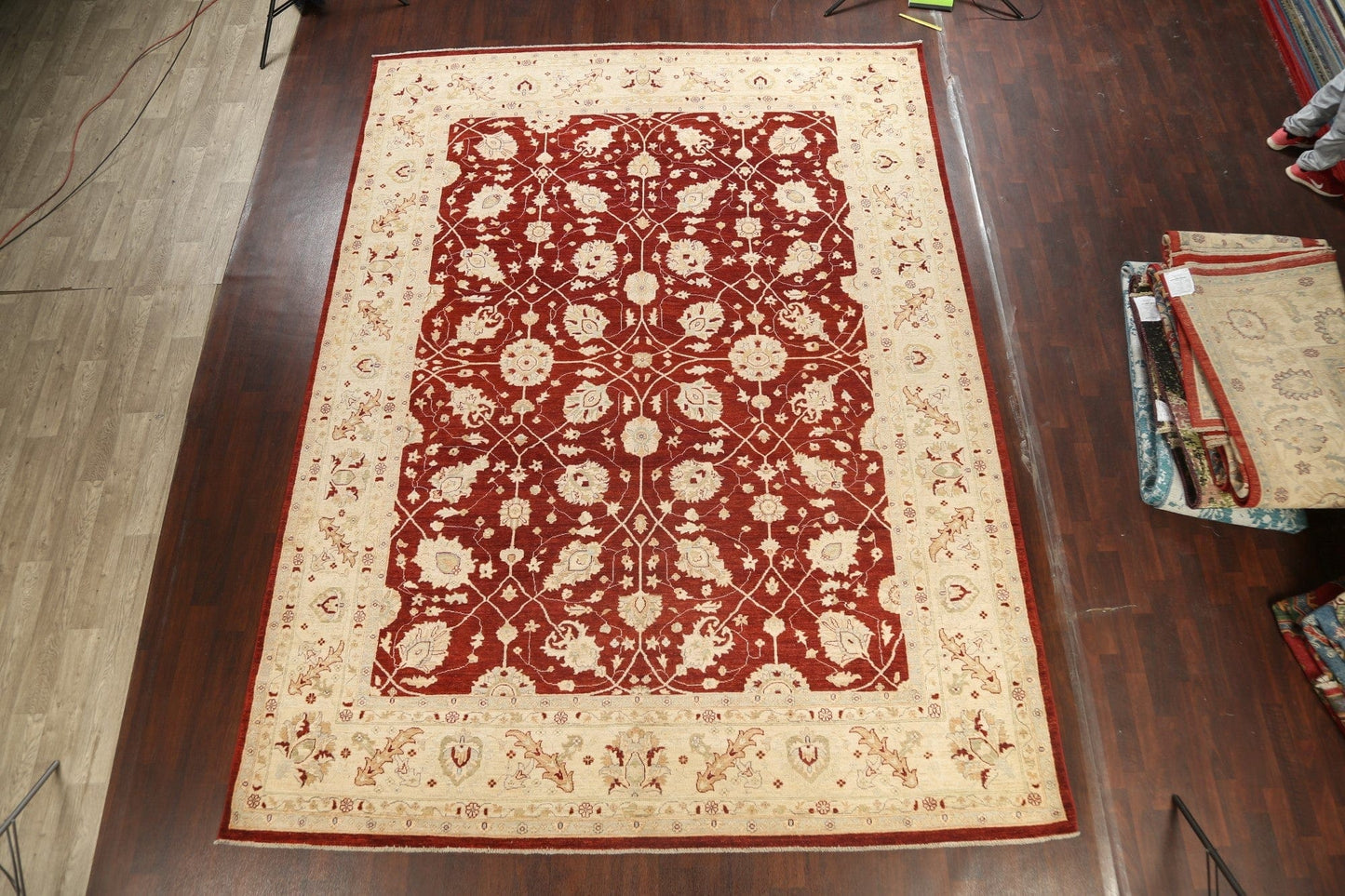 Vegetable Dye Floral Peshawar Chobi Oriental Area Rug 10x14