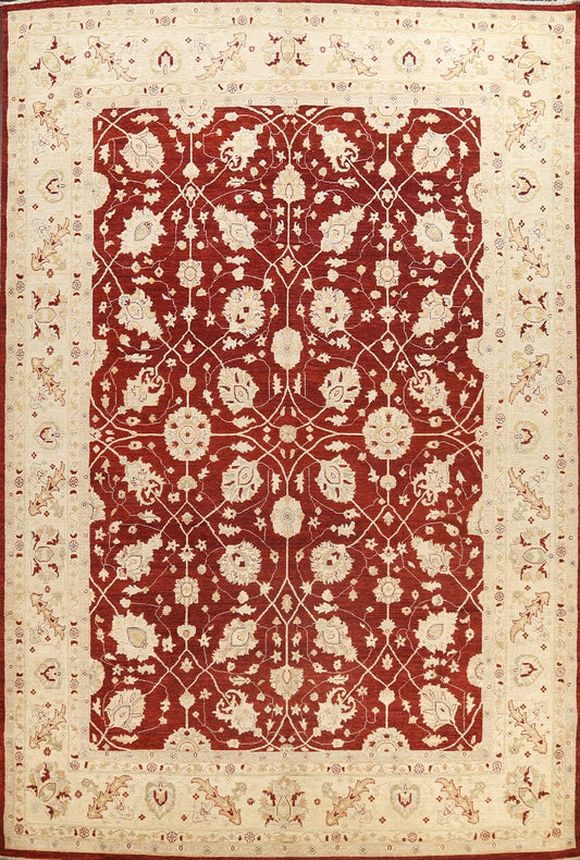 Vegetable Dye Floral Peshawar Chobi Oriental Area Rug 10x14