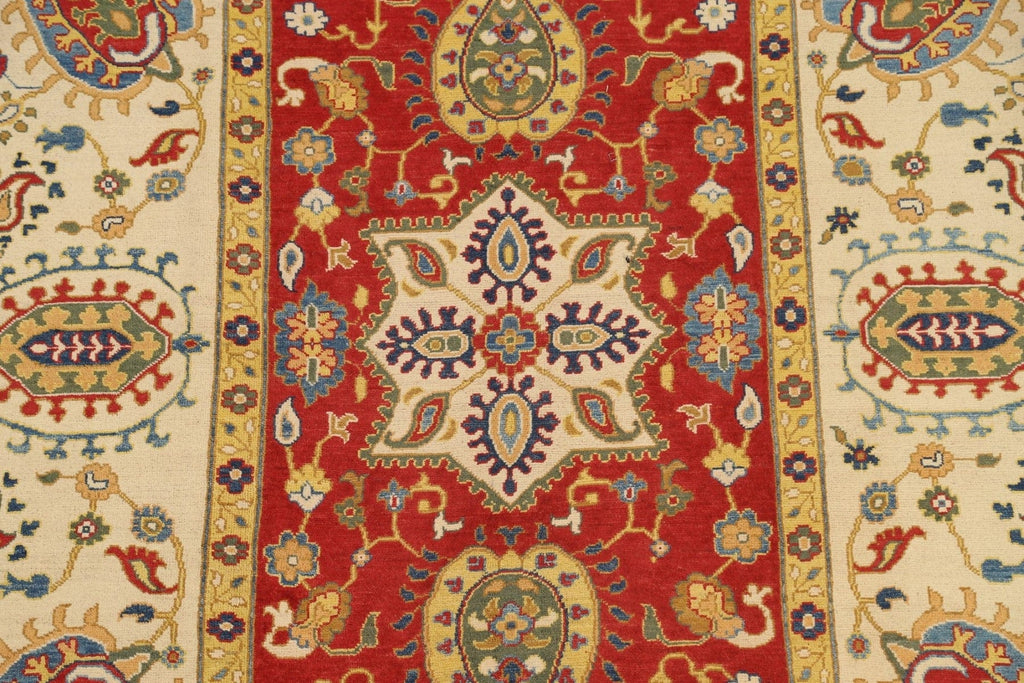 Vegetable Dye Floral Kazak Oriental Area Rug 7x10