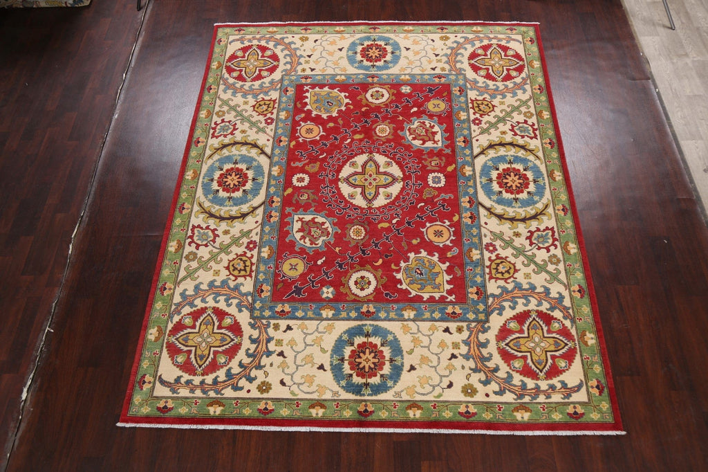 100% Vegetable Dye Kazak Oriental Area Rug 8x10