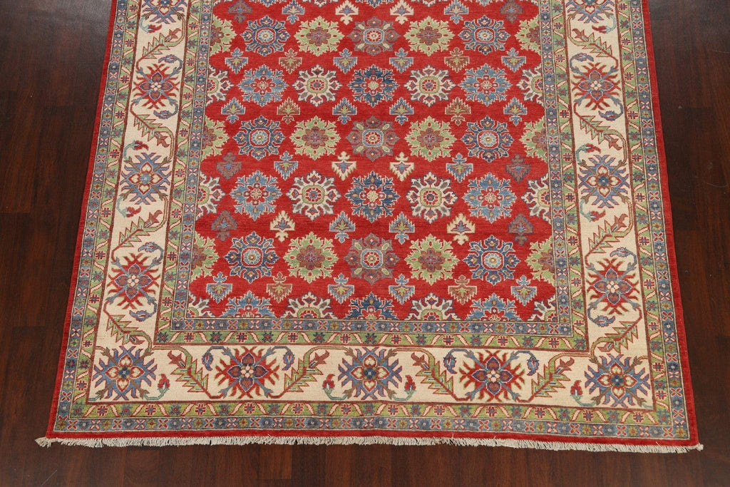 Vegetable Dye Geometric Kazak Oriental Area Rug 8x10