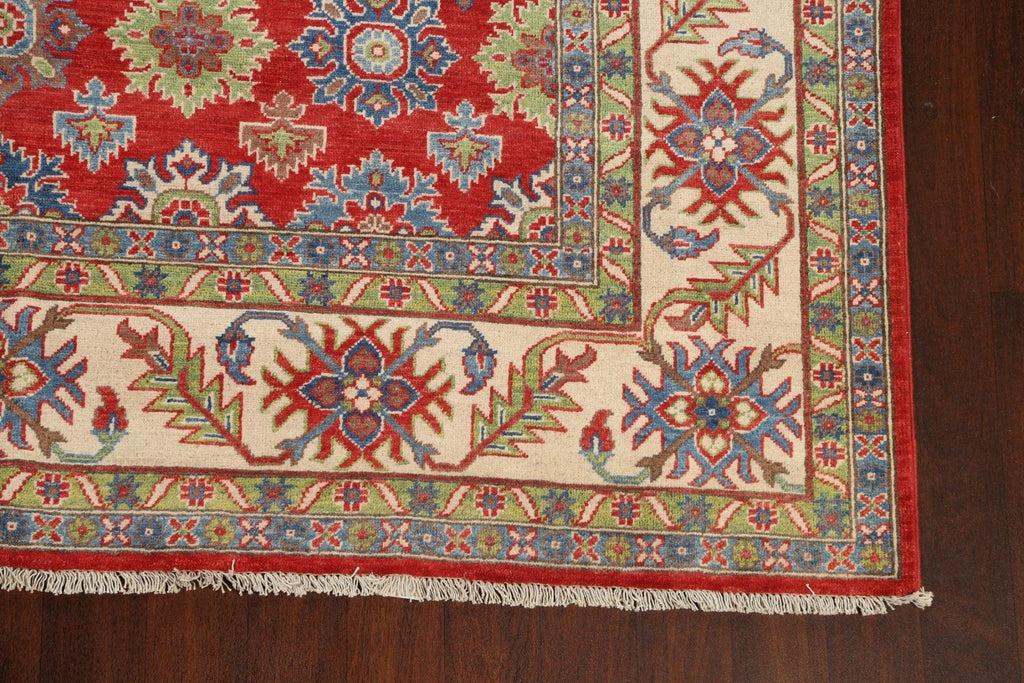 Vegetable Dye Geometric Kazak Oriental Area Rug 8x10