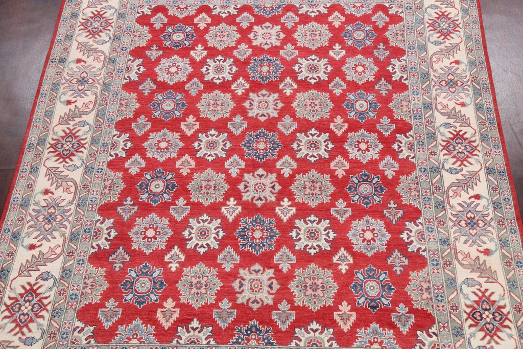 Vegetable Dye Geometric Kazak Oriental Area Rug 8x10