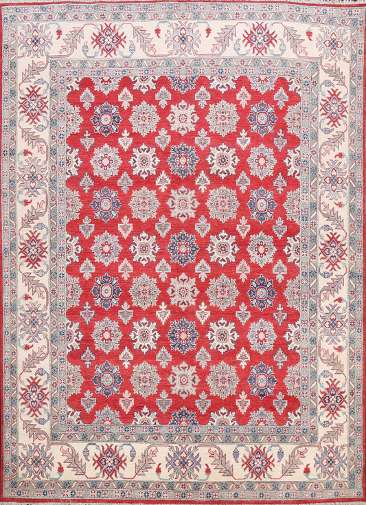 Vegetable Dye Geometric Kazak Oriental Area Rug 8x10