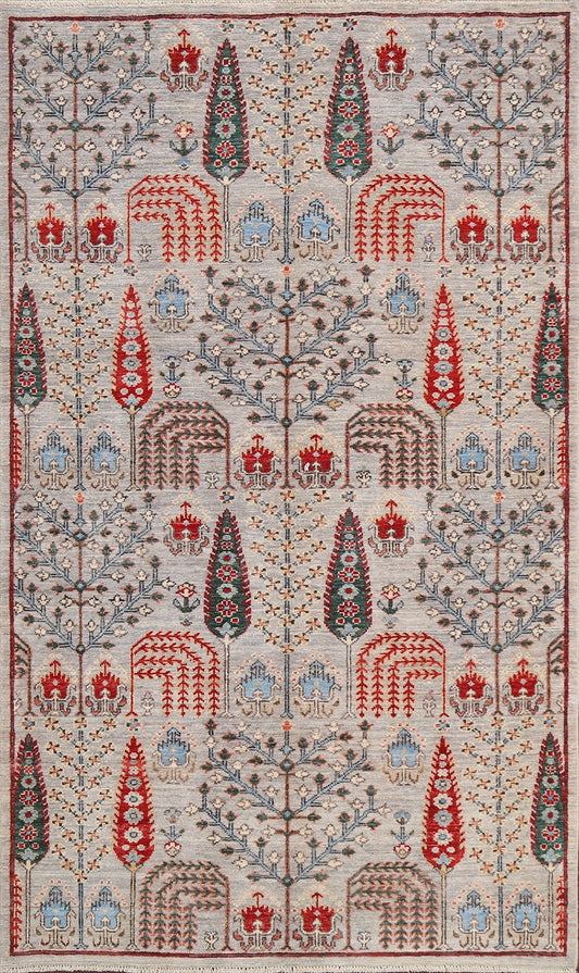 100% Vegetable Dye Kazak Oriental Area Rug 4x6