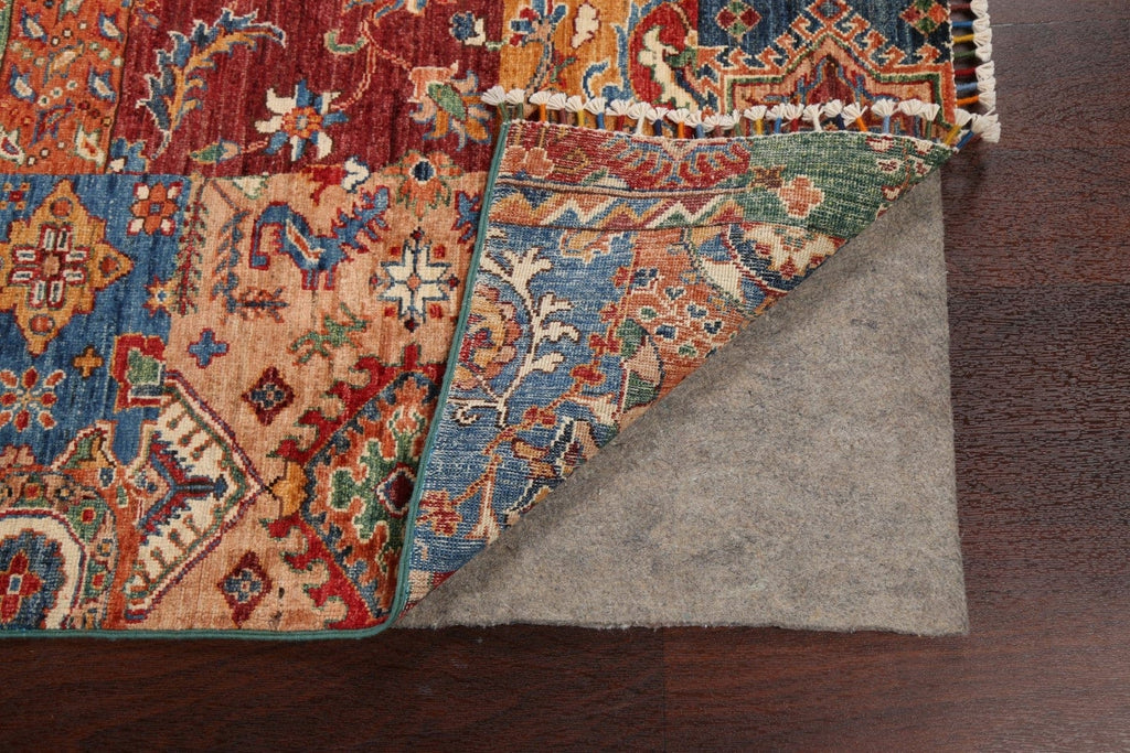 Vegetable Dye All-Over Patchwork Oriental Area Rug 10x14