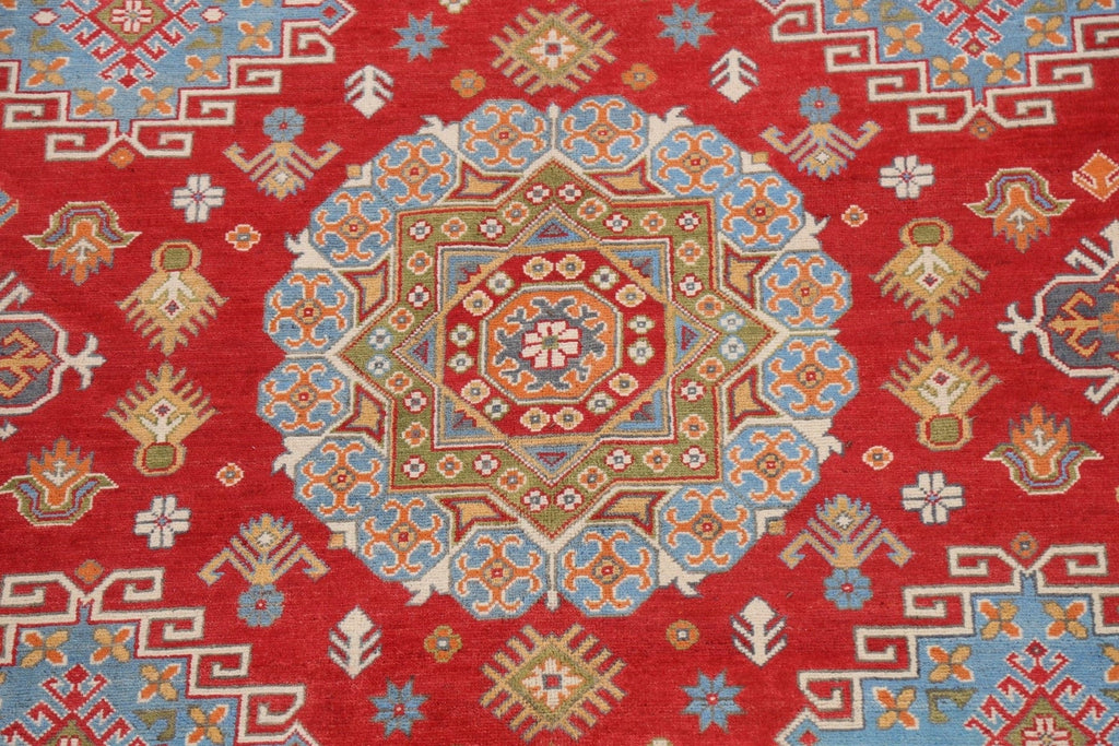 Vegetable Dye Geometric Kazak Oriental Area Rug 8x10