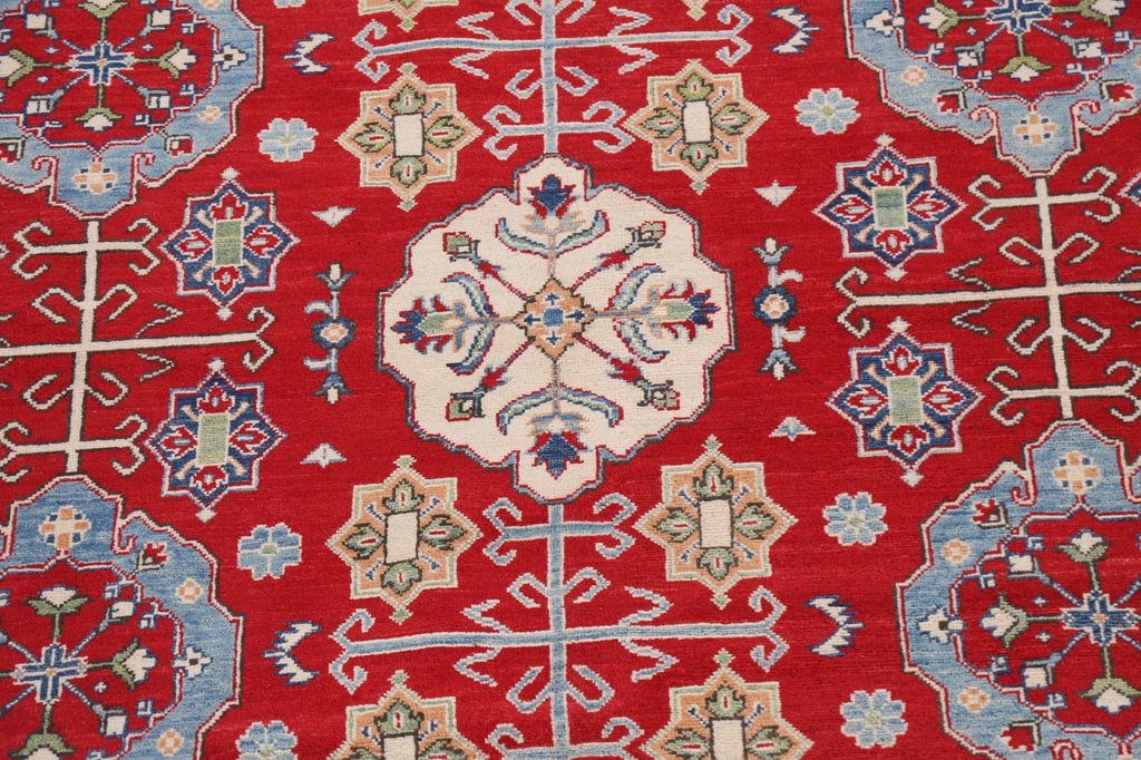 Vegetable Dye Geometric Kazak Oriental Area Rug 8x10