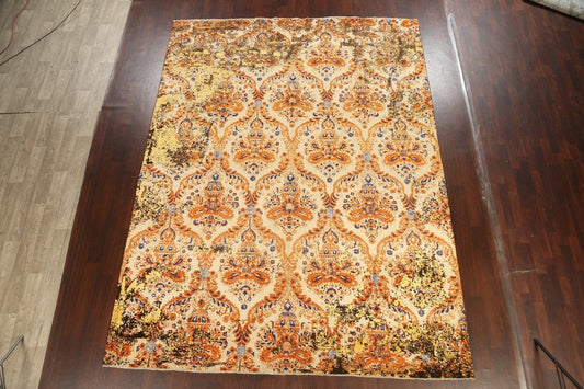 Vegetable Dye All-Over Versace Oriental Area Rug 9x12