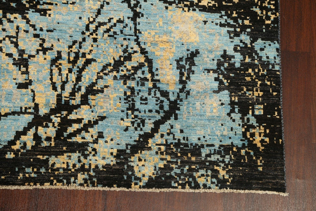 Vegetable Dye Contemporary Abstract Oriental Area Rug 9x12