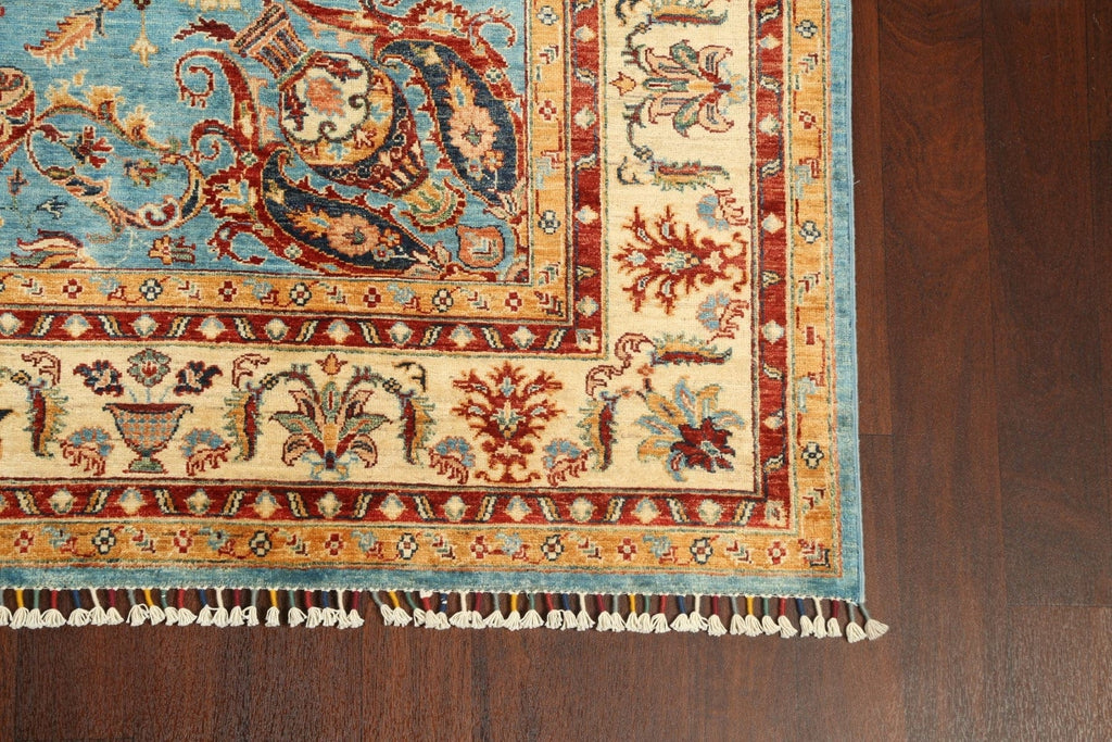 100% Vegetable Dye Floral Kazak Oriental Area Rug 7x10