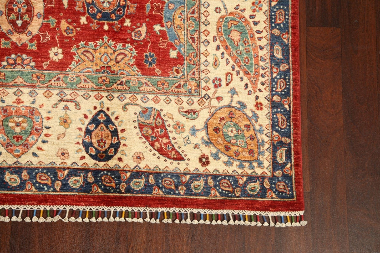 100% Vegetable Dye Floral Kazak Oriental Area Rug 7x10