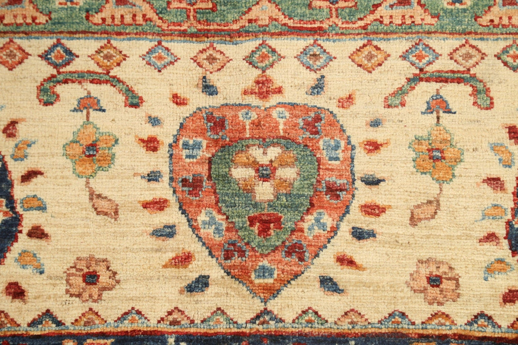 100% Vegetable Dye Floral Kazak Oriental Area Rug 7x10