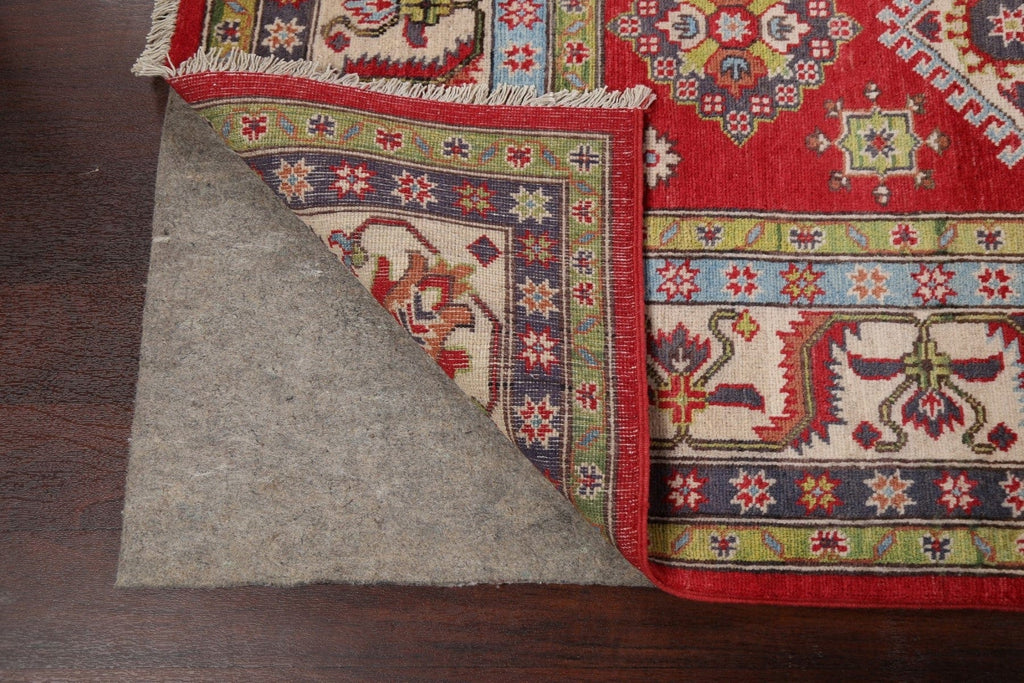 Vegetable Dye Geometric Kazak Oriental Area Rug 7x9