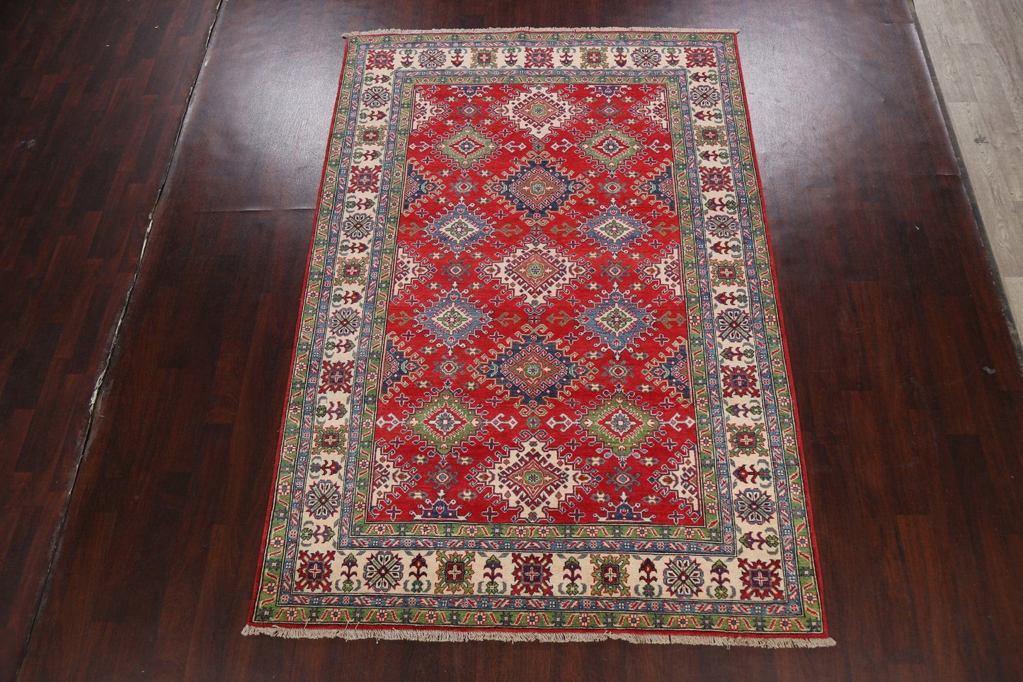 Geometric Kazak Oriental Area Rug 7x10