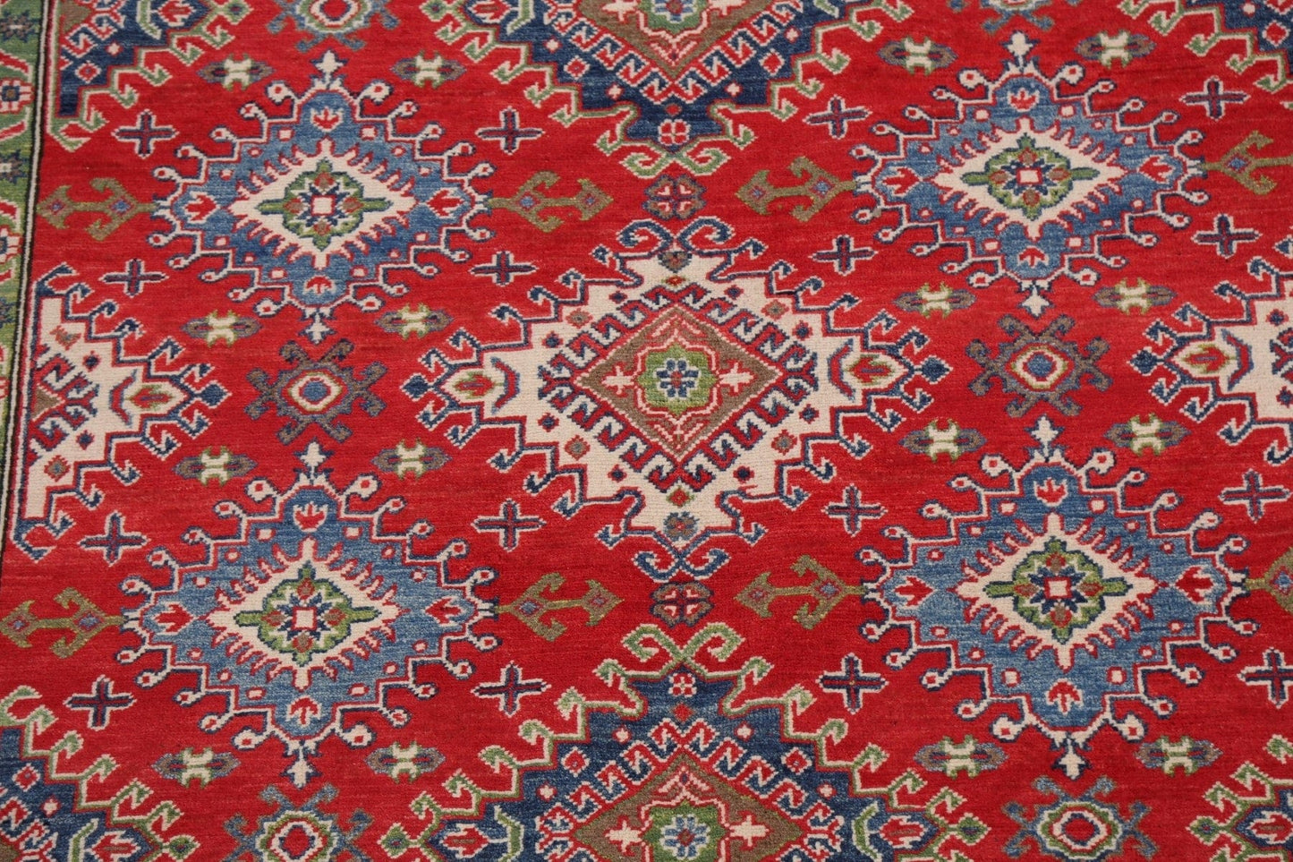 Geometric Kazak Oriental Area Rug 7x10