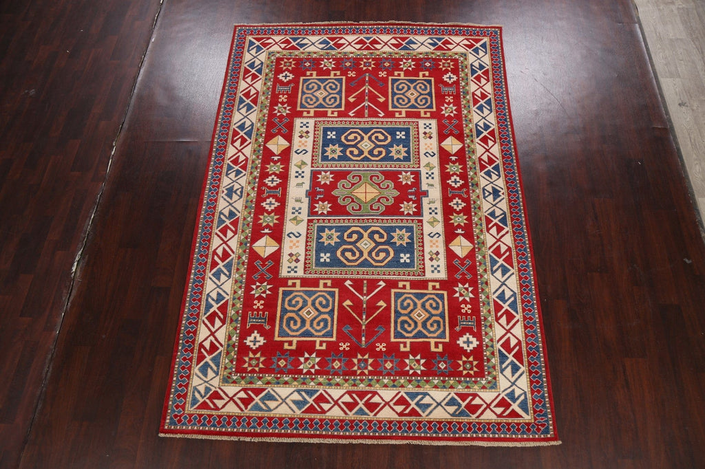 Geometric Kazak Oriental Area Rug 7x10