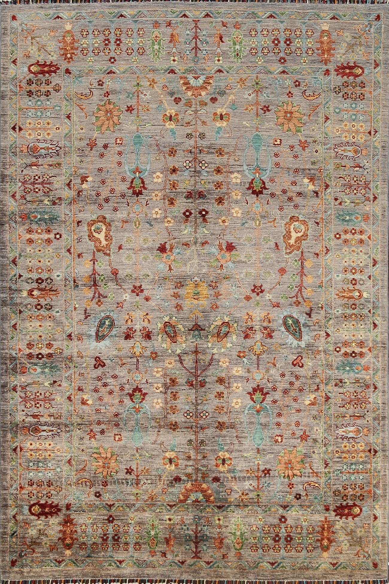 Vegetable Dye Floral Ziegler Oriental Area Rug 6x8