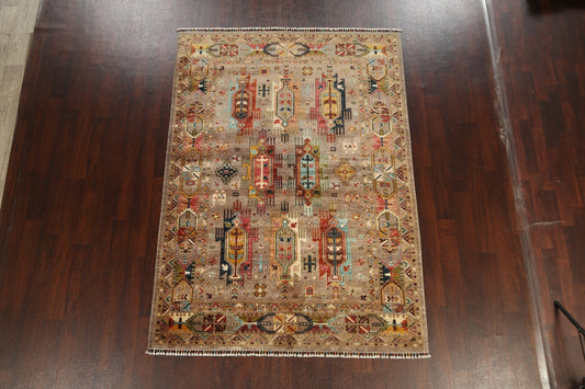 100% Vegetable Dye Tribal Ziegler Oriental Area Rug 6x8