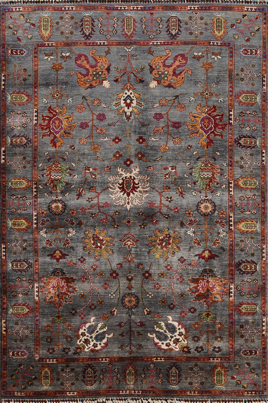 Vegetable Dye Floral Ziegler Oriental Area Rug 6x8