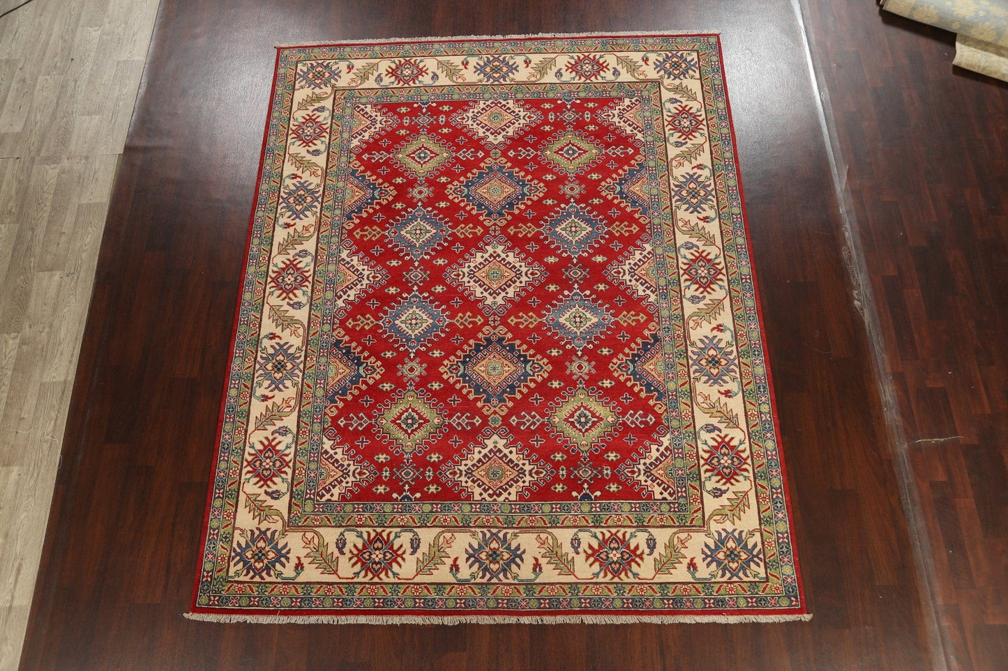 Geometric Kazak Oriental Area Rug 8x10