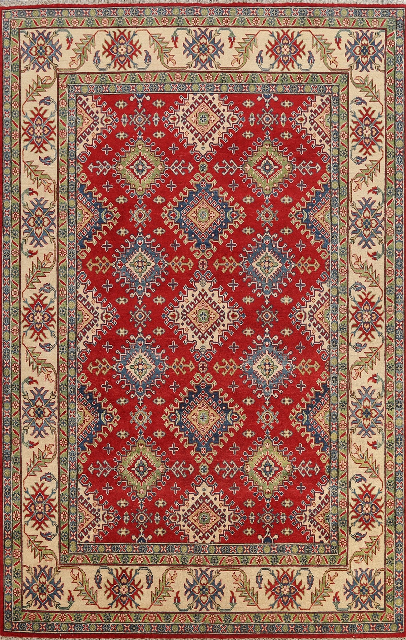 Geometric Kazak Oriental Area Rug 8x10