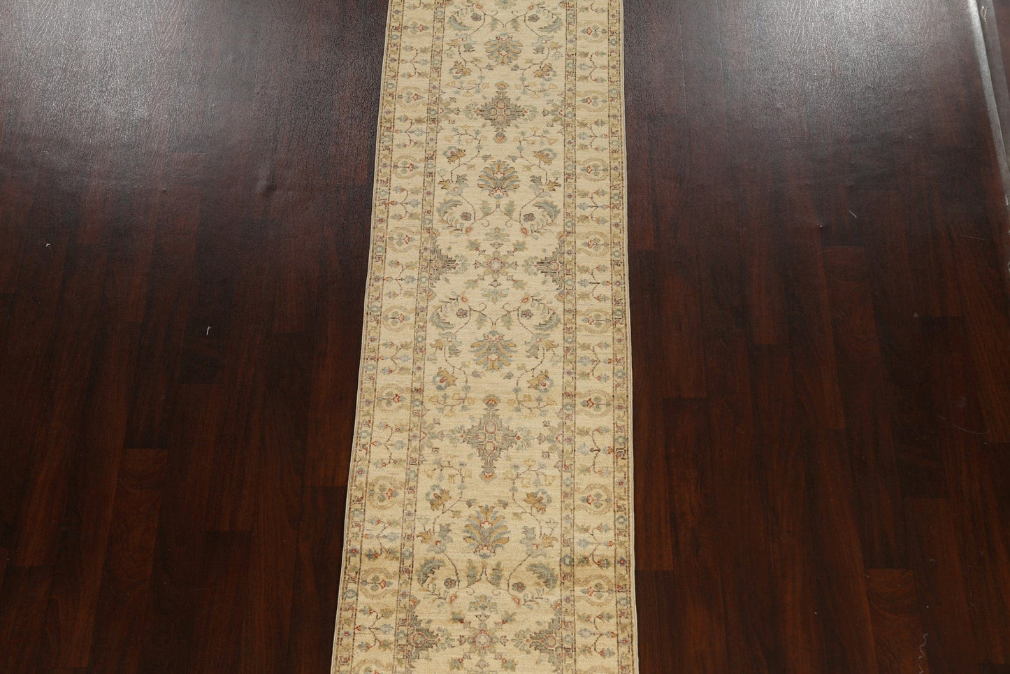 Vegetable Dye Floral Peshawar Chobi Oriental Runner Rug 3x12