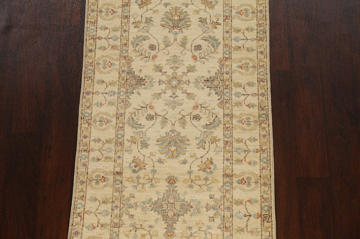 Vegetable Dye Floral Peshawar Chobi Oriental Runner Rug 3x12