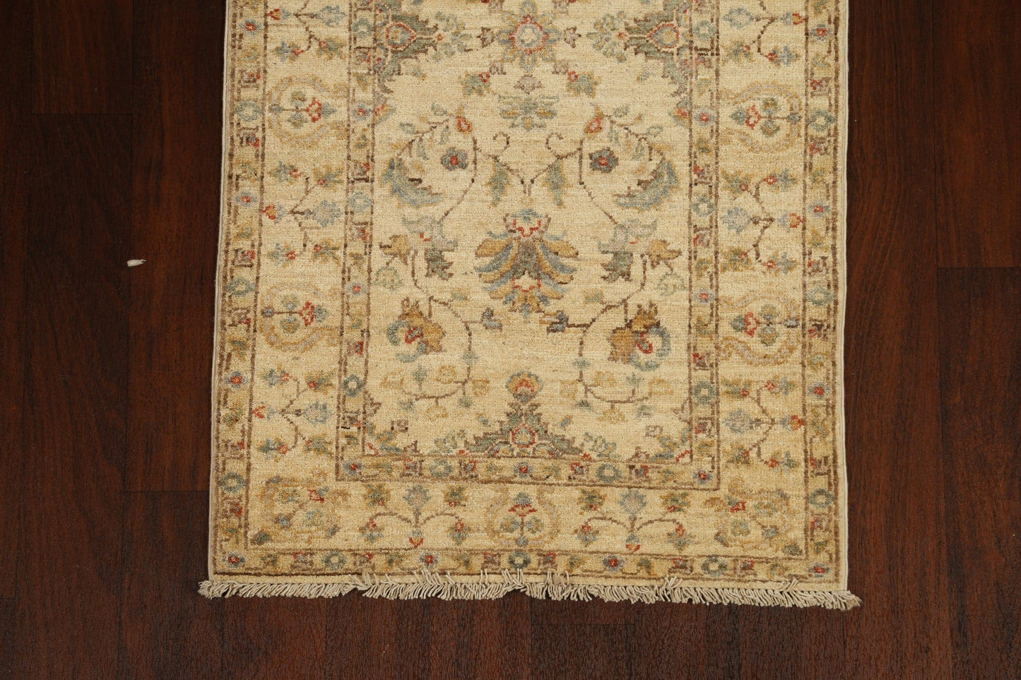 Vegetable Dye Floral Peshawar Chobi Oriental Runner Rug 3x12