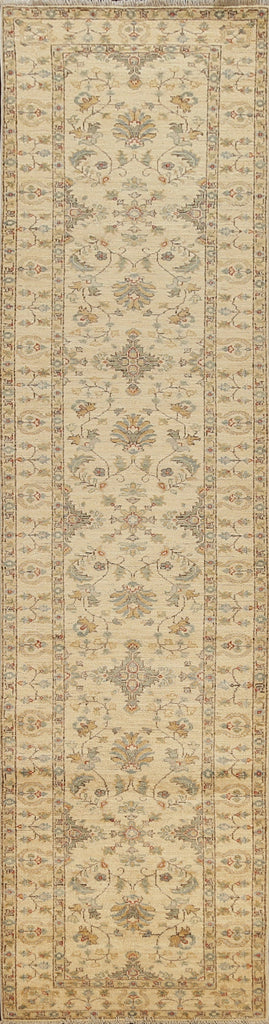 Vegetable Dye Floral Peshawar Chobi Oriental Runner Rug 3x12