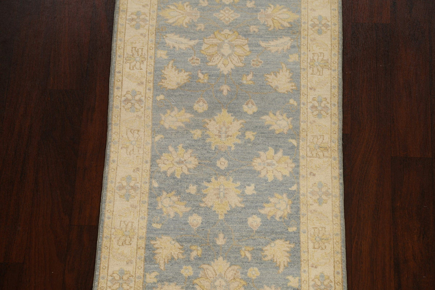 Vegetable Dye Floral Peshawar Chobi Oriental Runner Rug 2x9