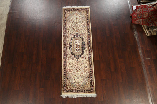 Vegetable Dye Floral Royal-Tabriz Oriental Runner Rug 3x8