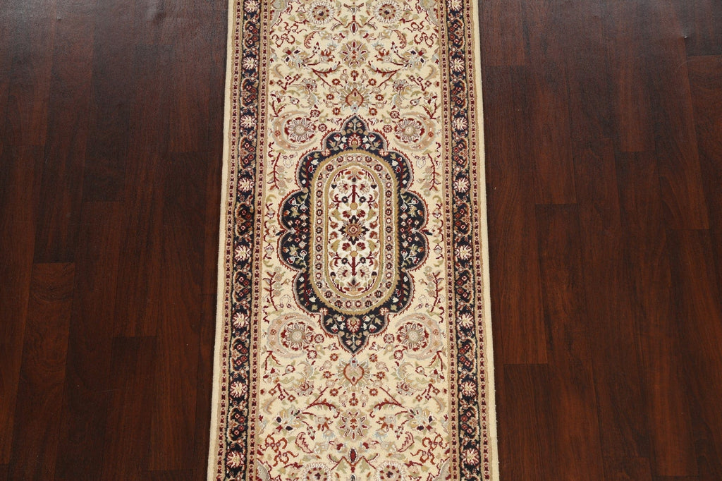 Vegetable Dye Floral Royal-Tabriz Oriental Runner Rug 3x8