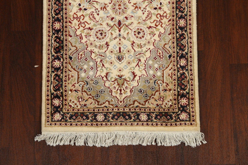 Vegetable Dye Floral Royal-Tabriz Oriental Runner Rug 3x8