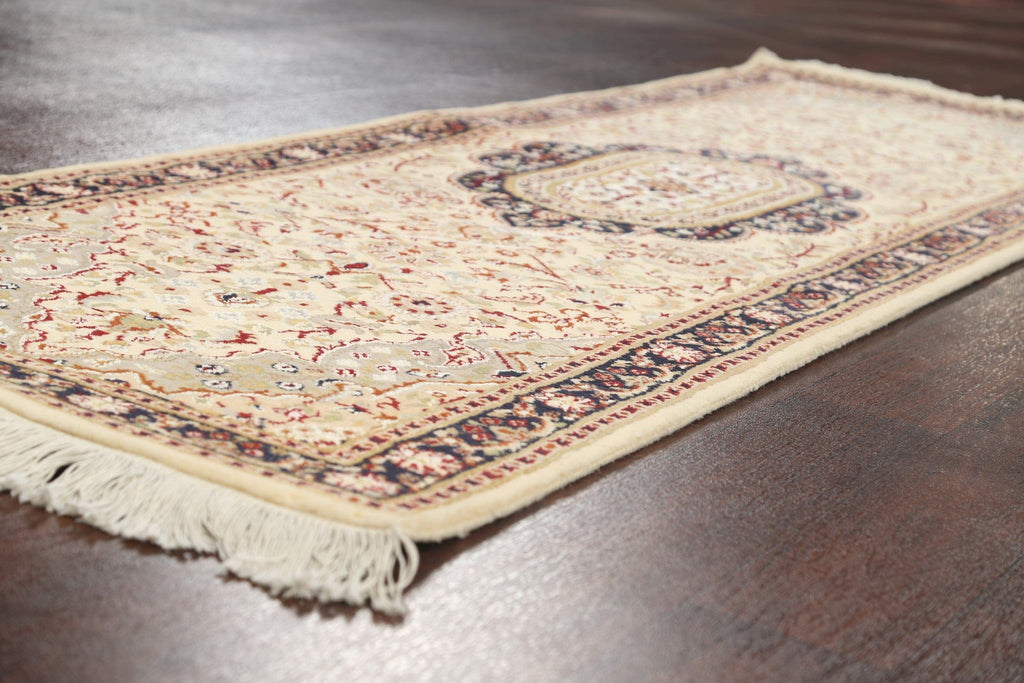 Vegetable Dye Floral Royal-Tabriz Oriental Runner Rug 3x8