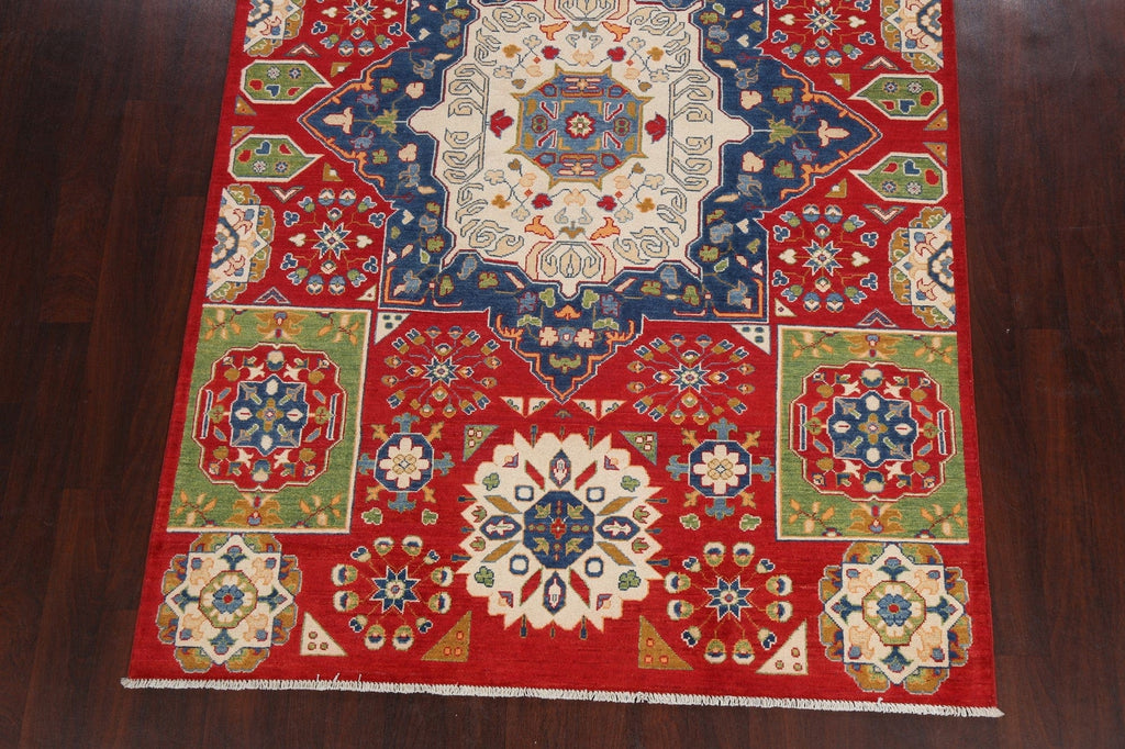 Geometric Kazak Oriental Area Rug 6x9