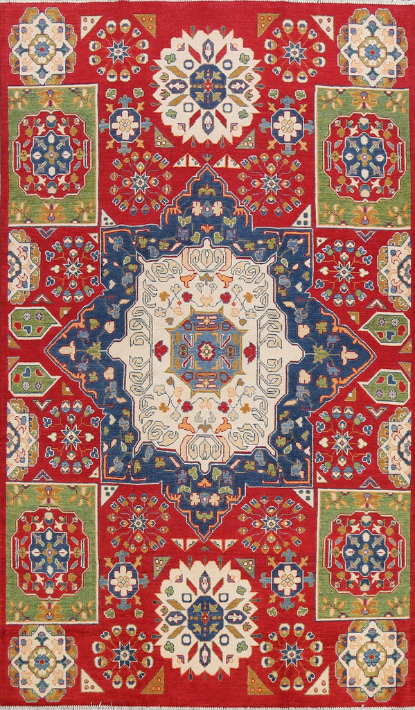 Geometric Kazak Oriental Area Rug 6x9